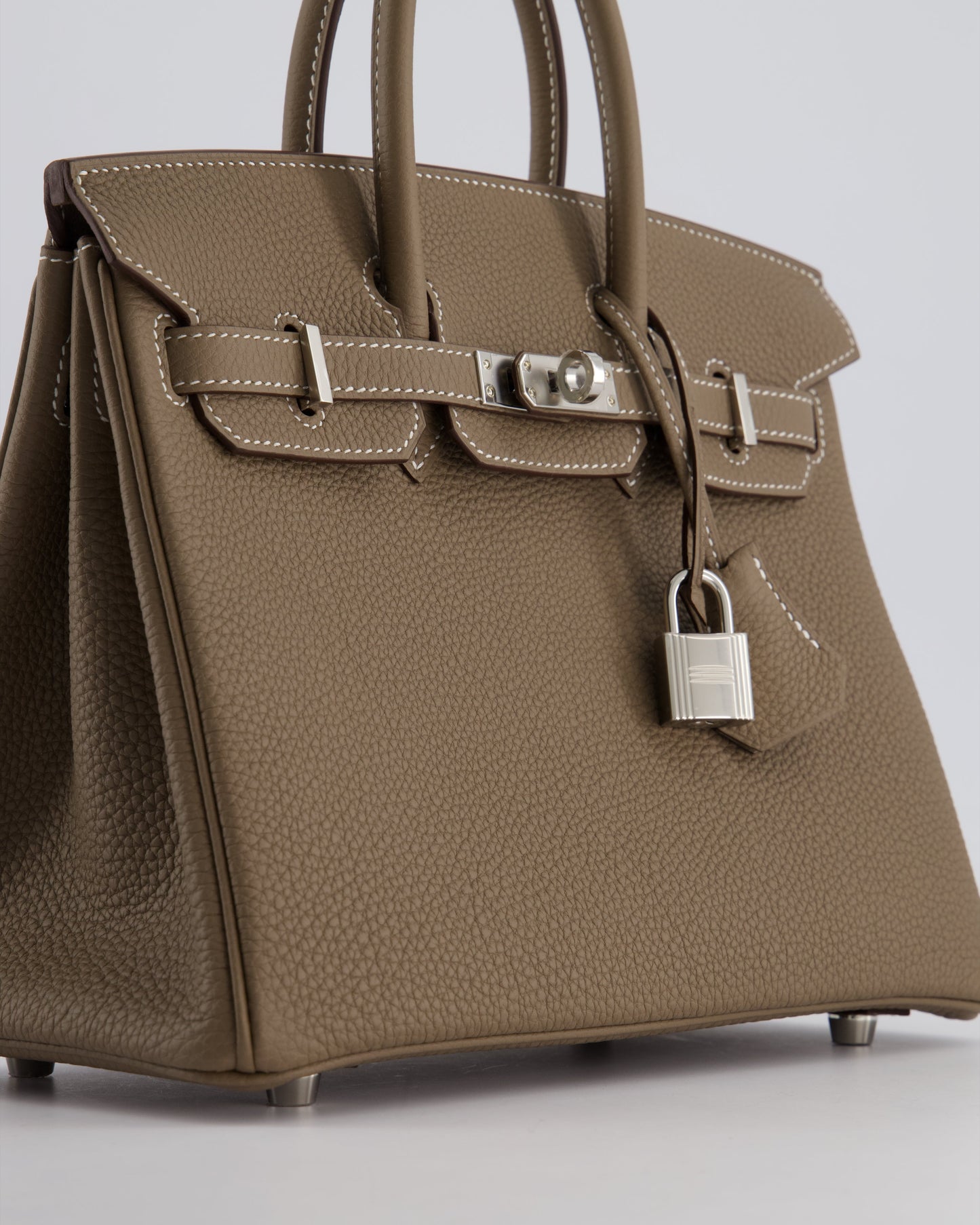 *HOT* Hermès Birkin Retourne 25cm Bag in Etoupe Togo Leather with Palladium Hardware