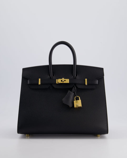 *HOLY GRAIL* Hermès Birkin 25cm Bag in Noir Epsom Leather with Gold Hardware