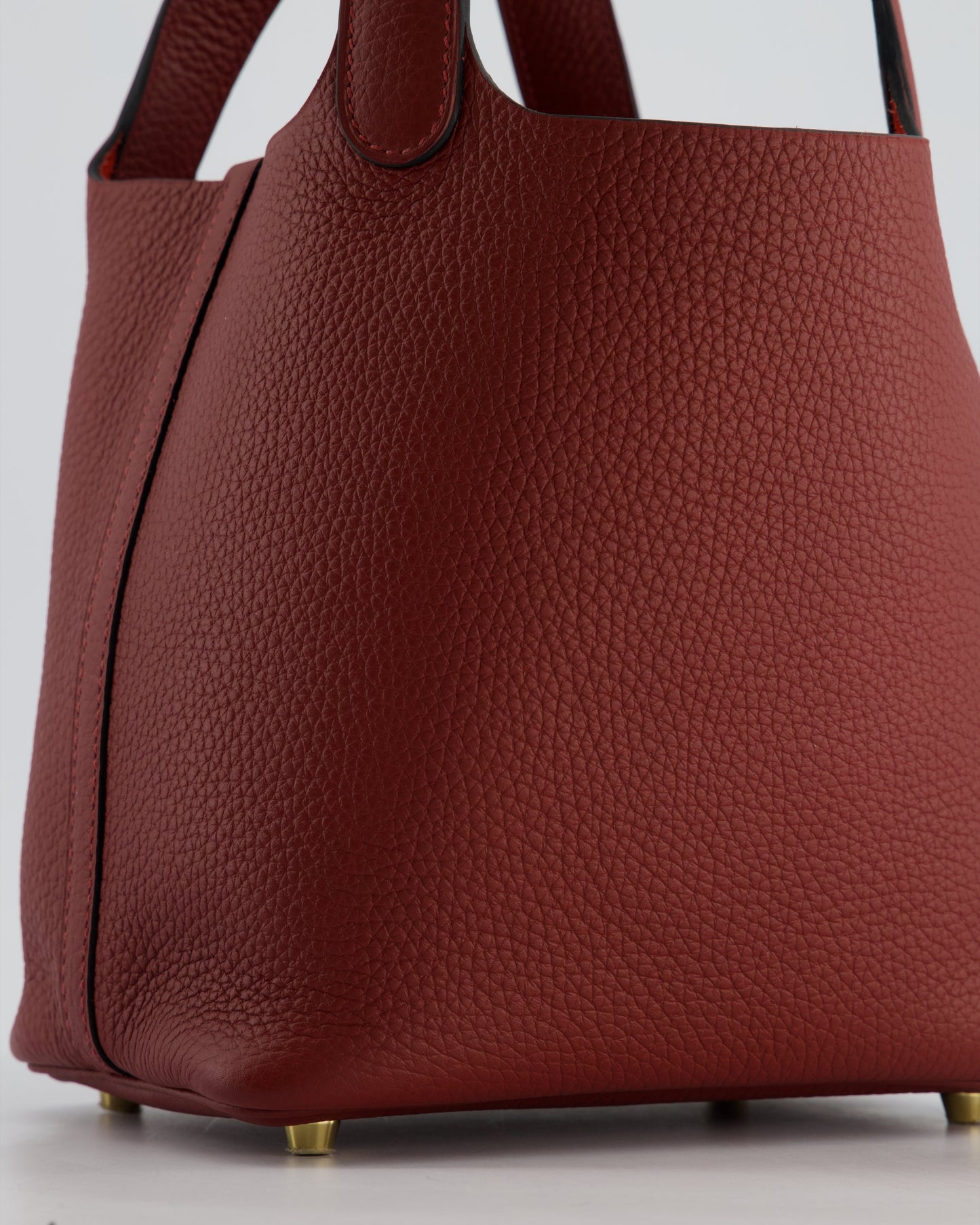 *HOT & RARE* Hermès Picotin Lock Bag 18cm in Rouge H Clemence Leather with Gold Hardware