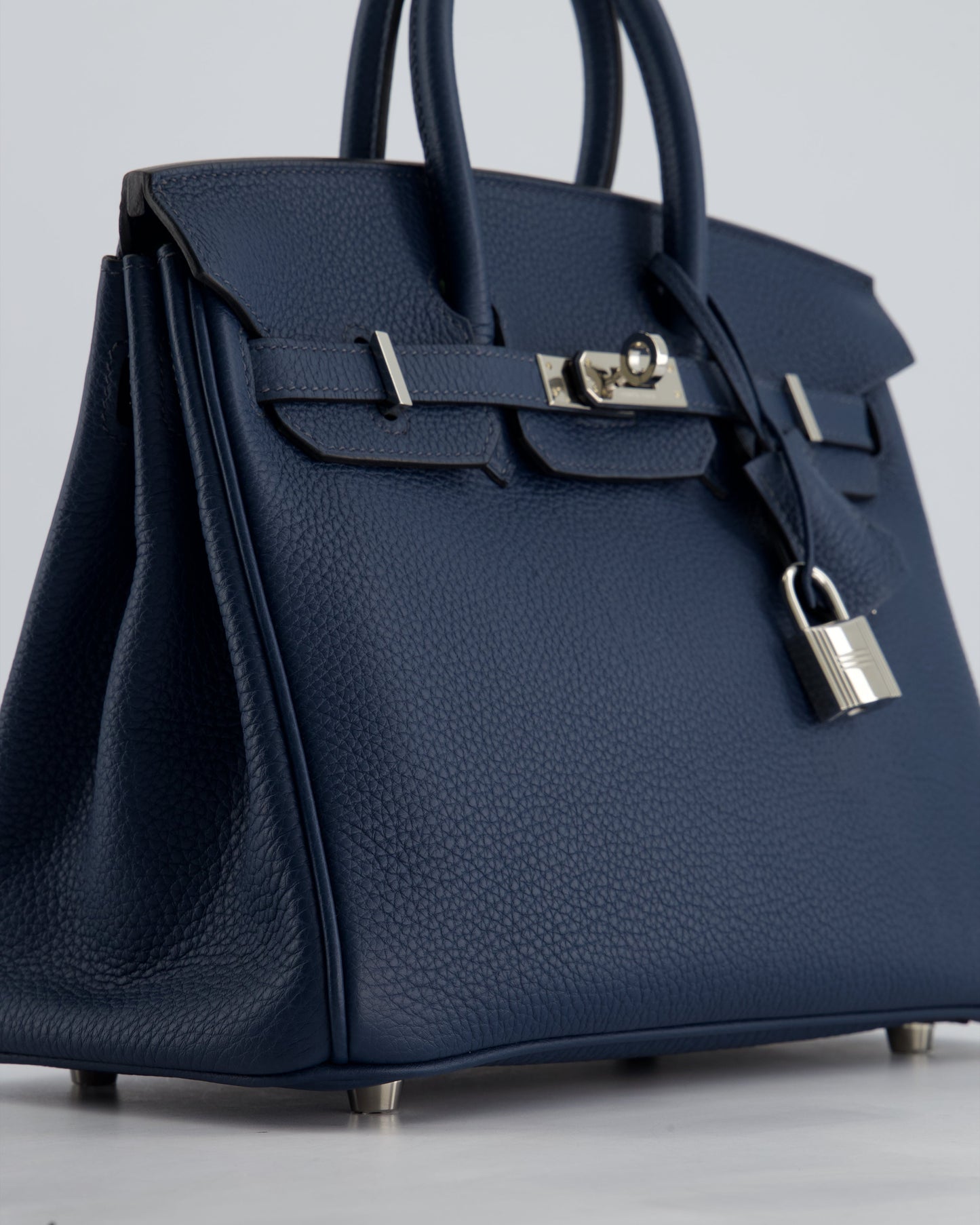 *HOT* Hermès Birkin Retourne 25cm Bag in Bleu De Prusse Togo Leather with Palladium Hardware