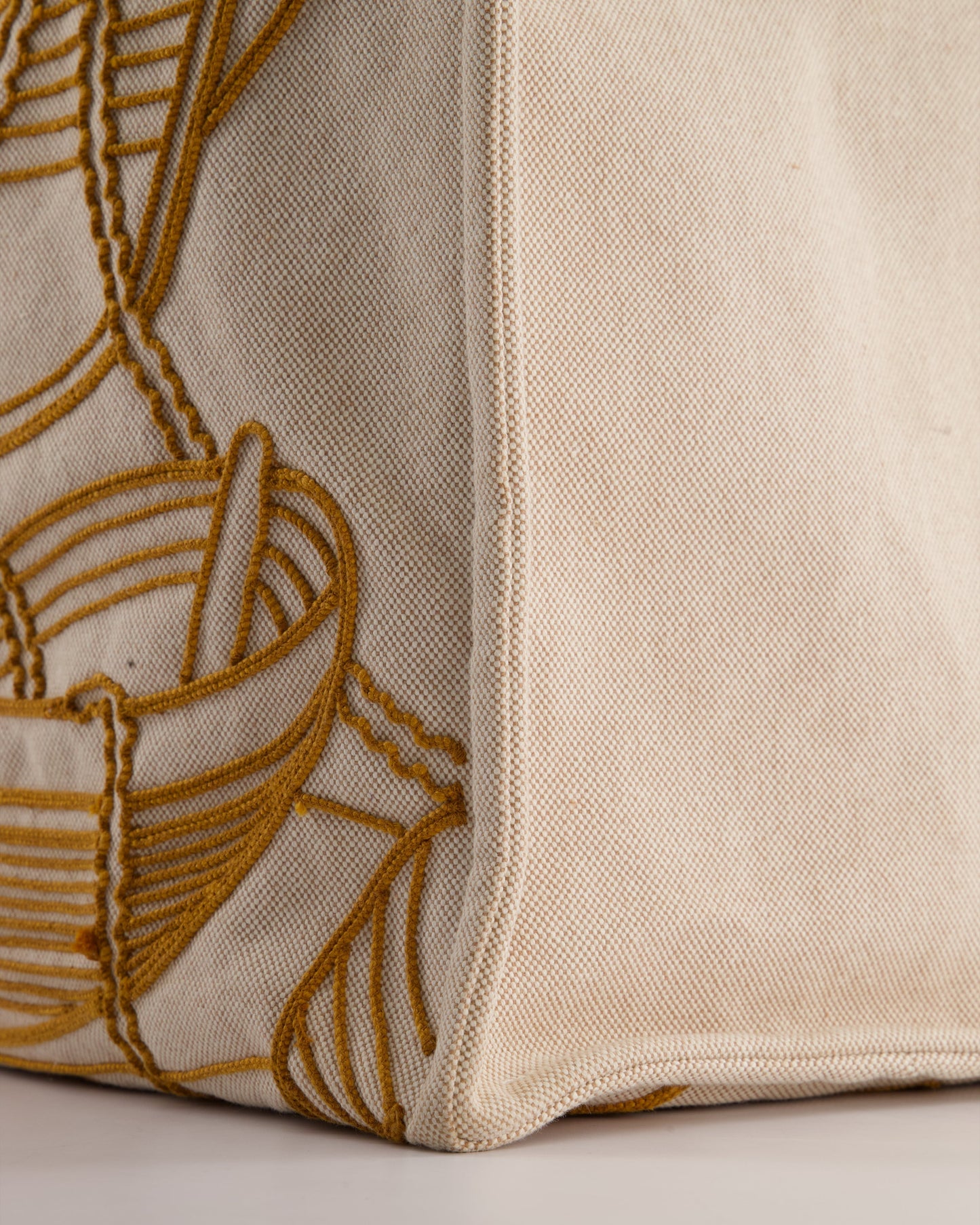 Hermes Beige Embroidered Thalassa Beach Tote Bag