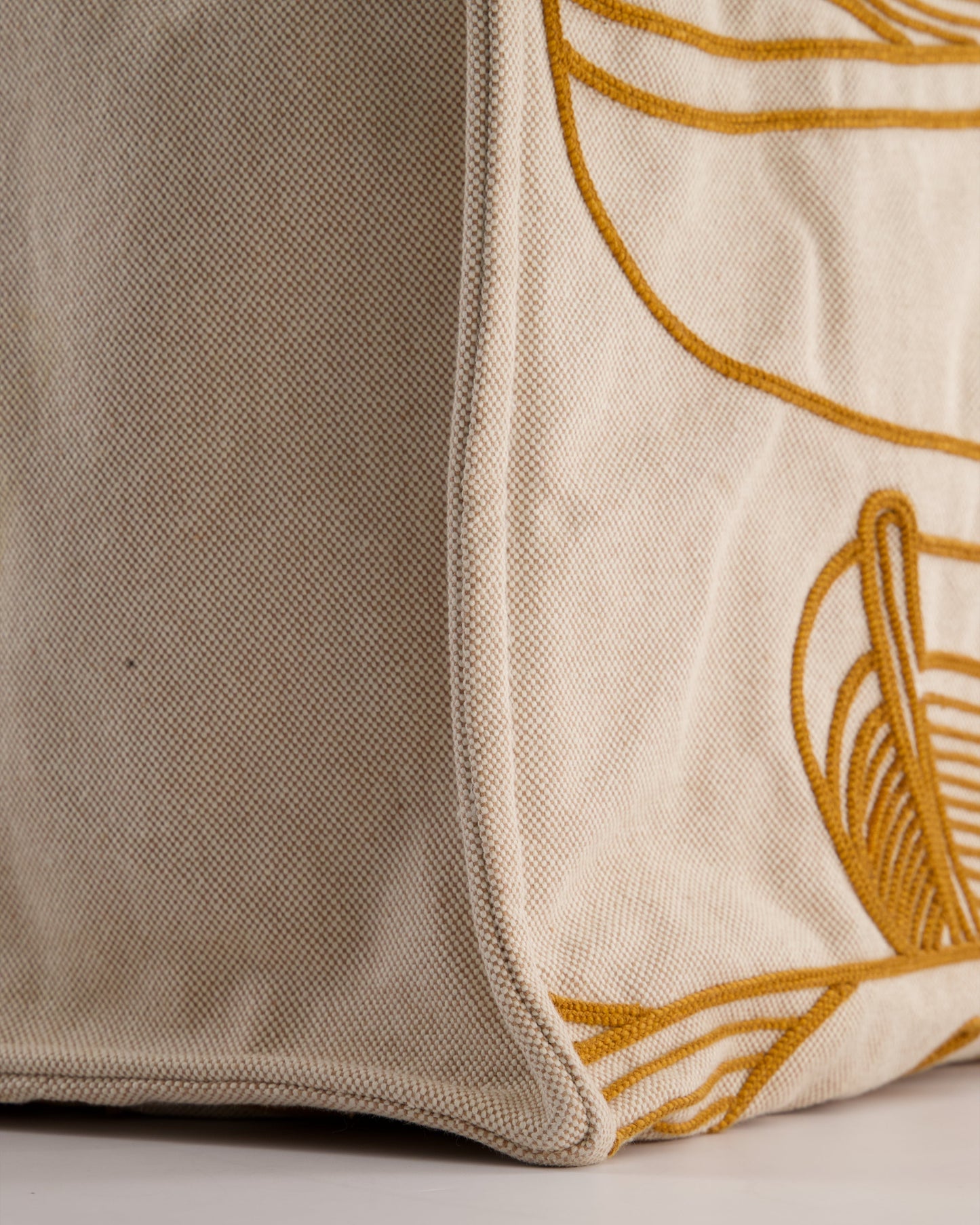 Hermes Beige Embroidered Thalassa Beach Tote Bag