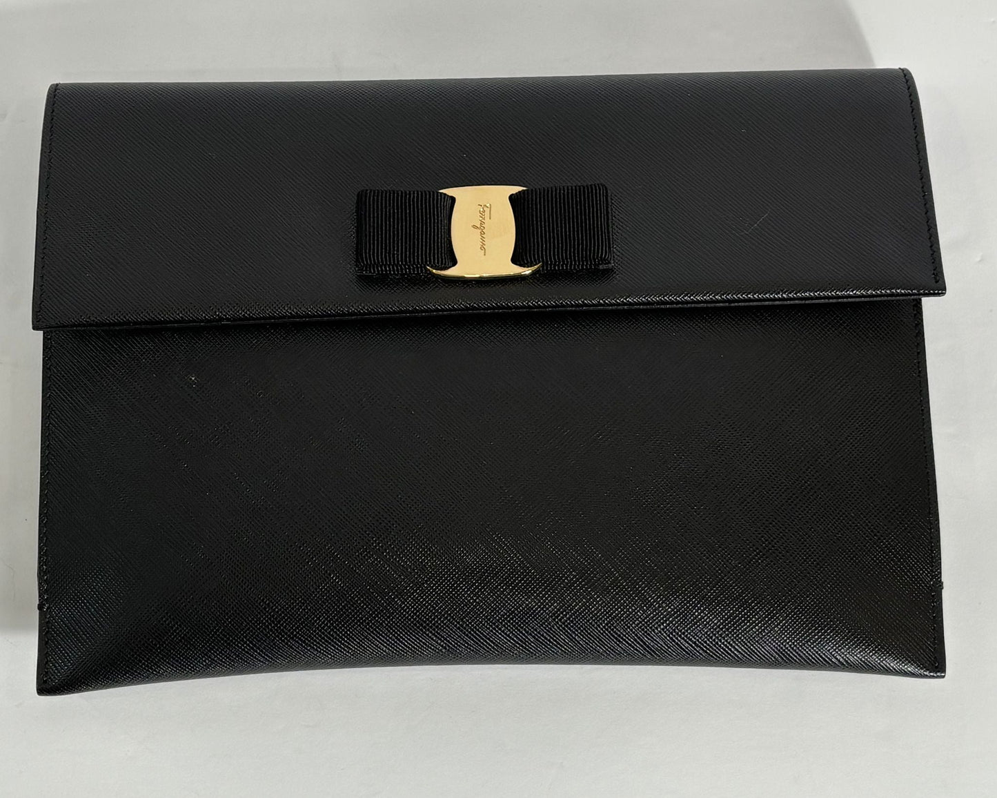 SALVATORE FERRAGAMO BOW CLUTCH BAG
