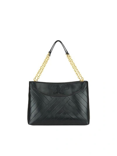 TORY BURCH ALEXA QUILTED SLOUCHY LAMBSKIN LEATHER TOTE BAG