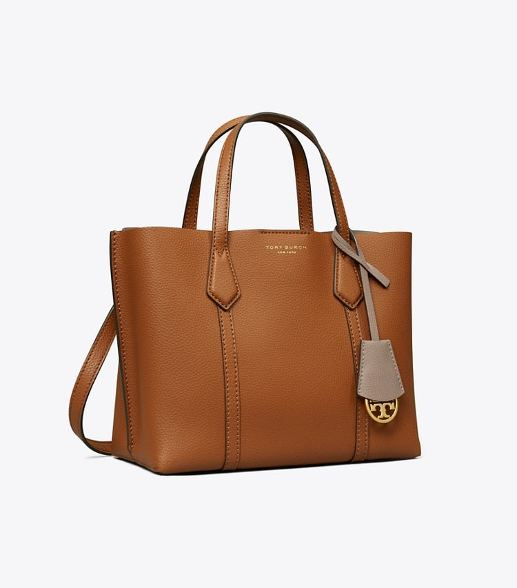 TORY BURCH PERRY SMALL CALFSKIN LEATHER TOTE BAG