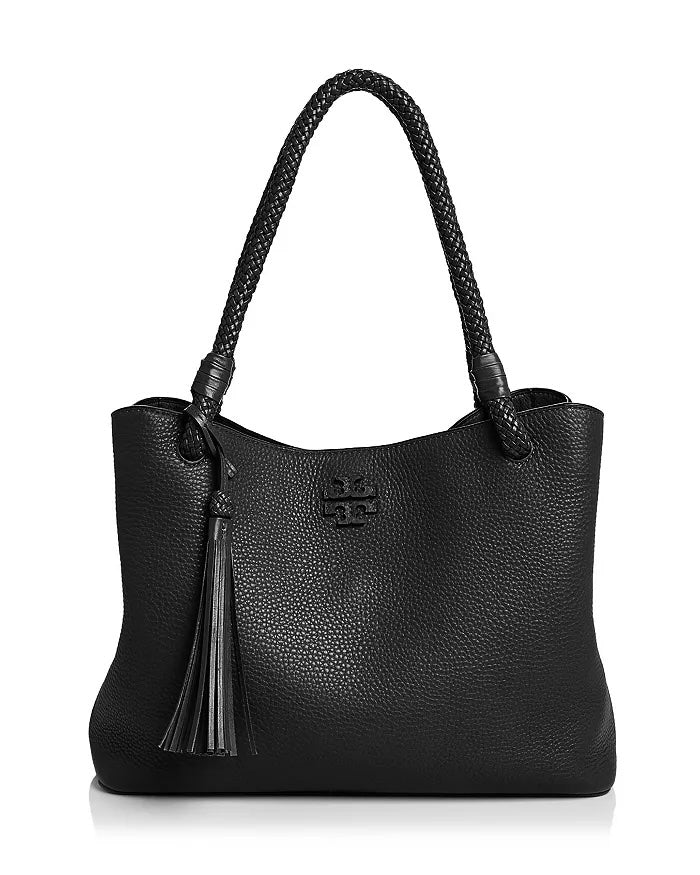 TORY BURCH TAYLOR TRIPLE COMPARTMENT LEATHER TOTE BAG