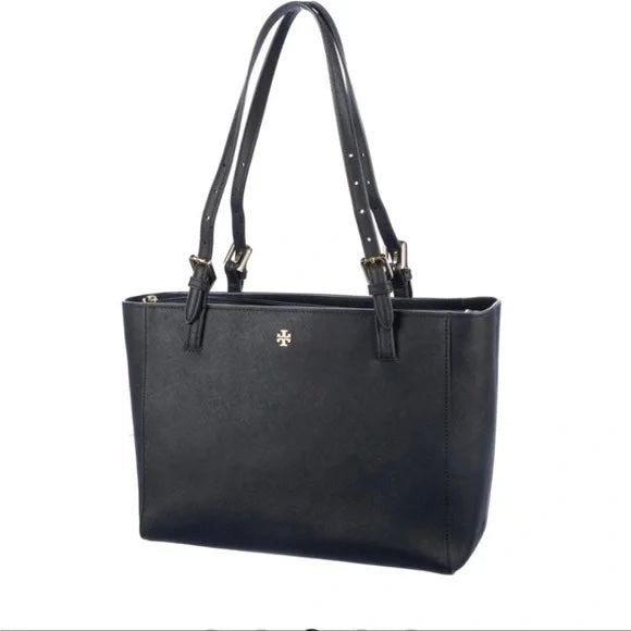 TORY BURCH LEATHER YORK BUCKLE TOTE BAG
