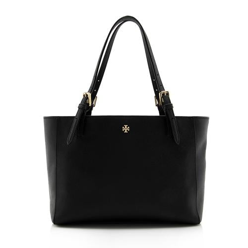 TORY BURCH LEATHER YORK BUCKLE TOTE BAG