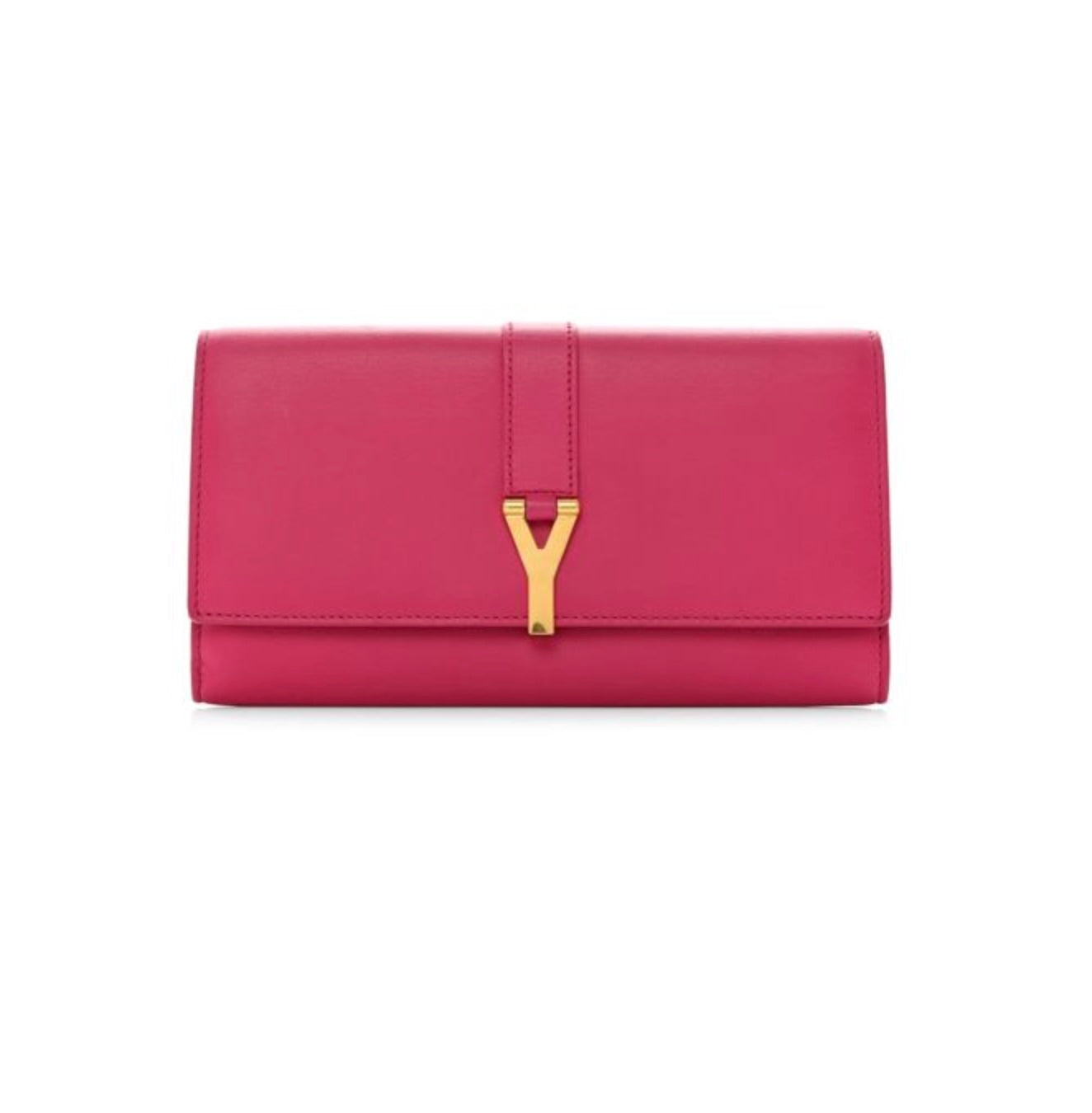 YSL CALFSKIN LEATHER CLASSIC Y LIGNE CLUTCH