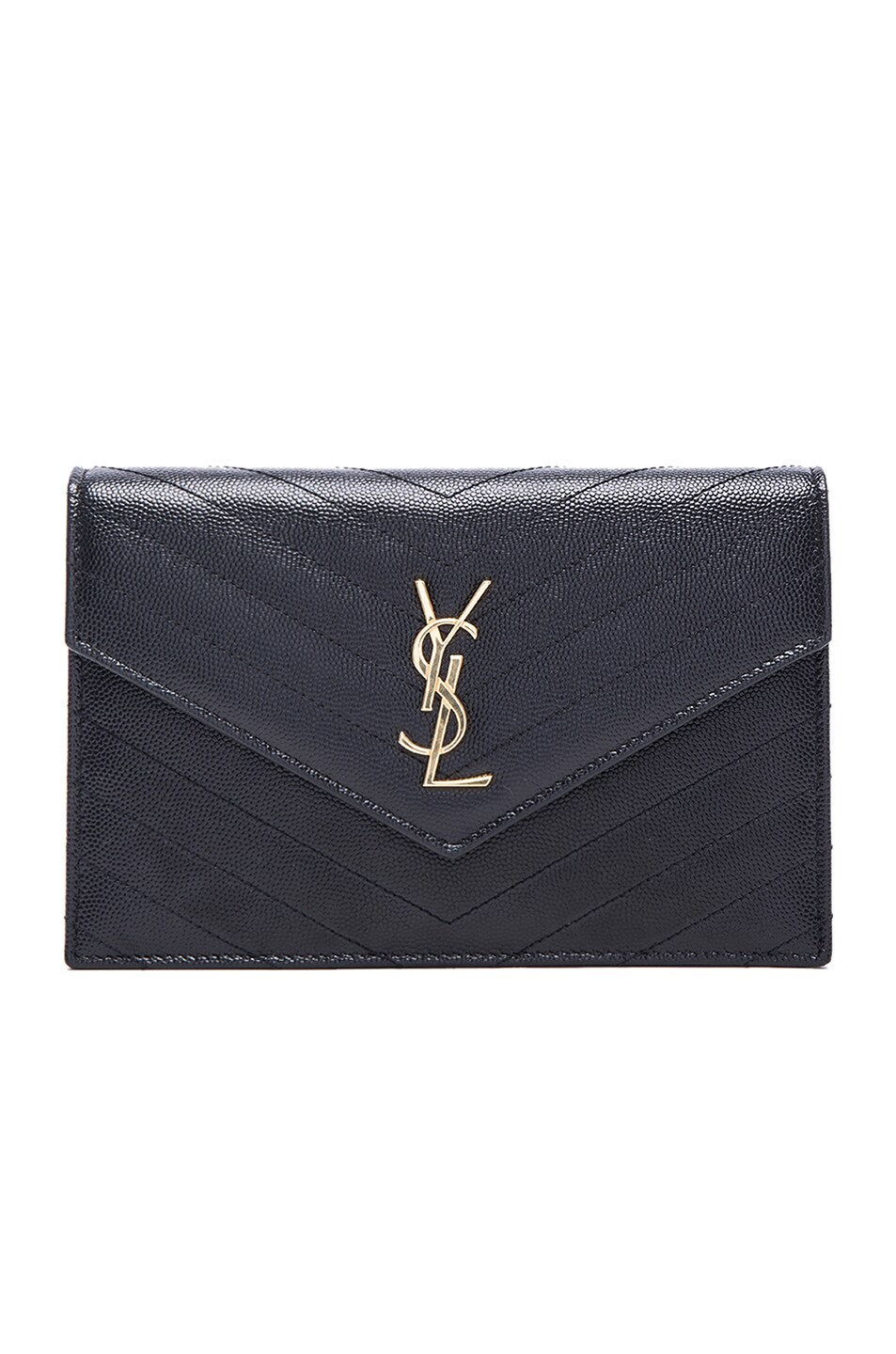 YSL CASSANDRE MATELASSE LEATHER CLUTCH BAG