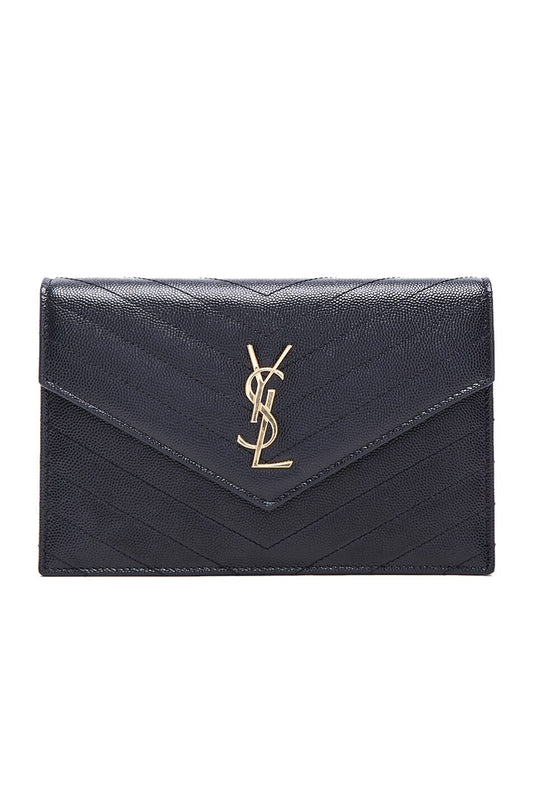 YSL CASSANDRE MATELASSE LEATHER CLUTCH BAG