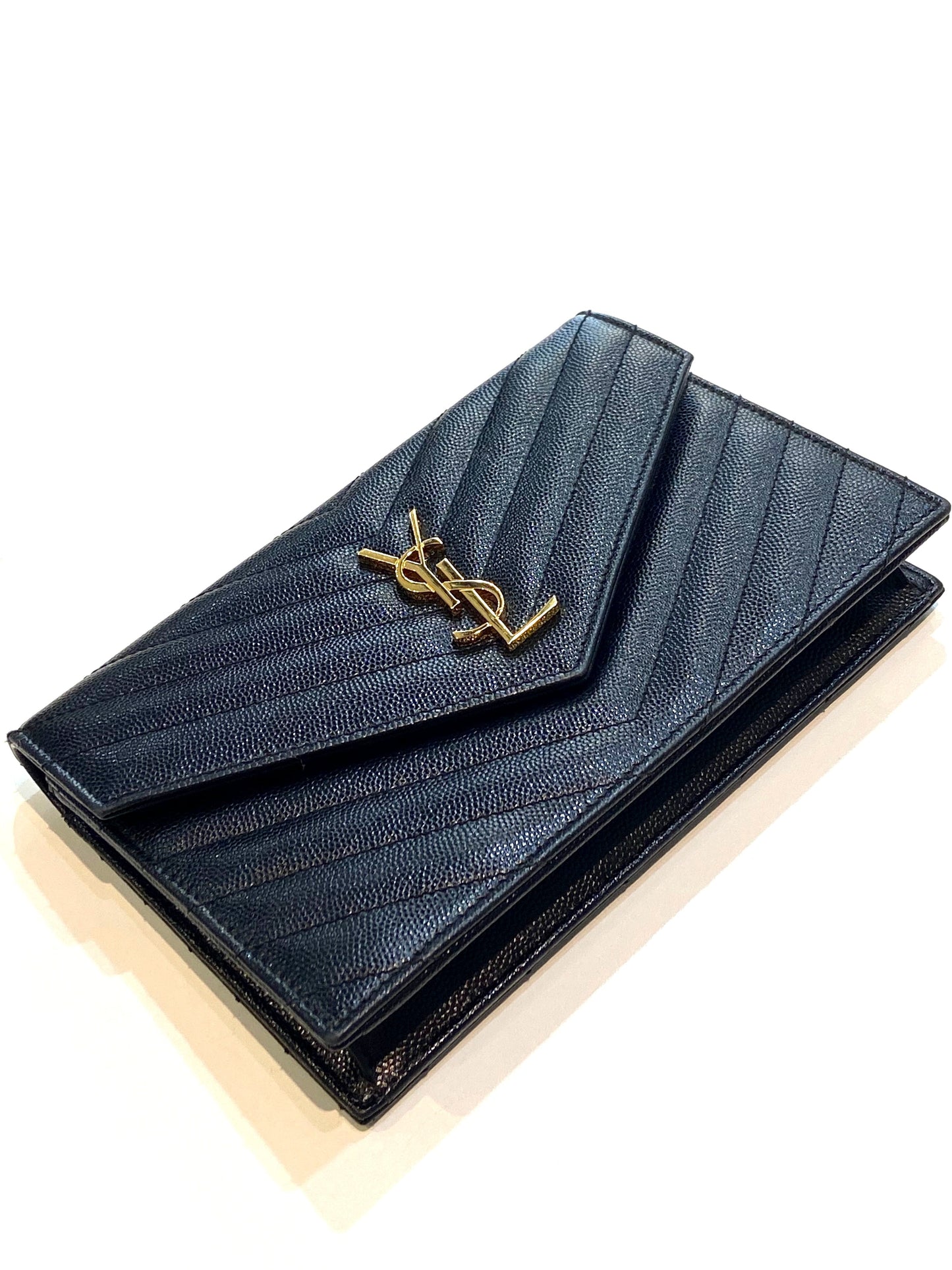 YSL CASSANDRE MATELASSE LEATHER CLUTCH BAG