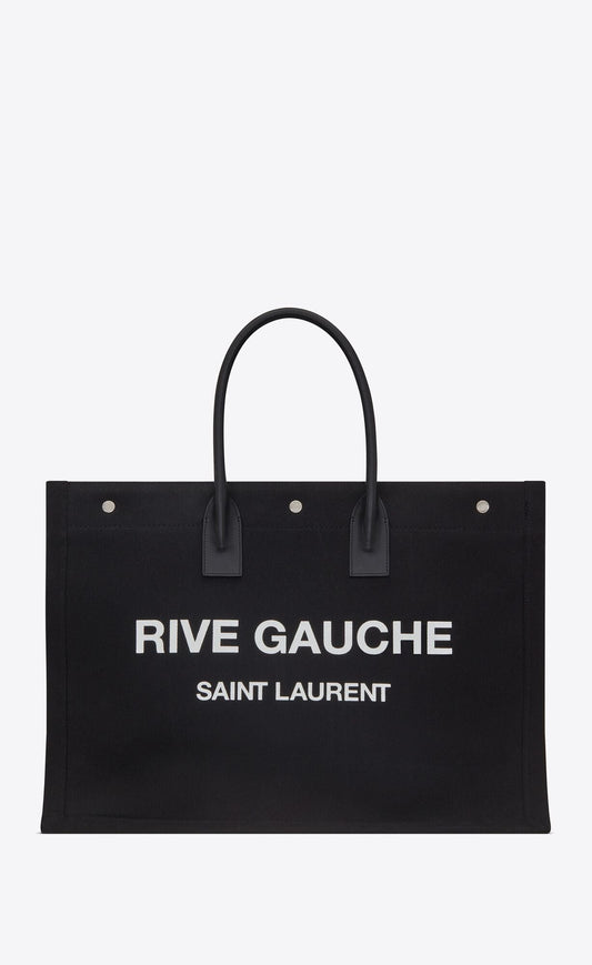 SAINT LAURENT RIVE GAUCHE LARGE TOTE BAG NOIR