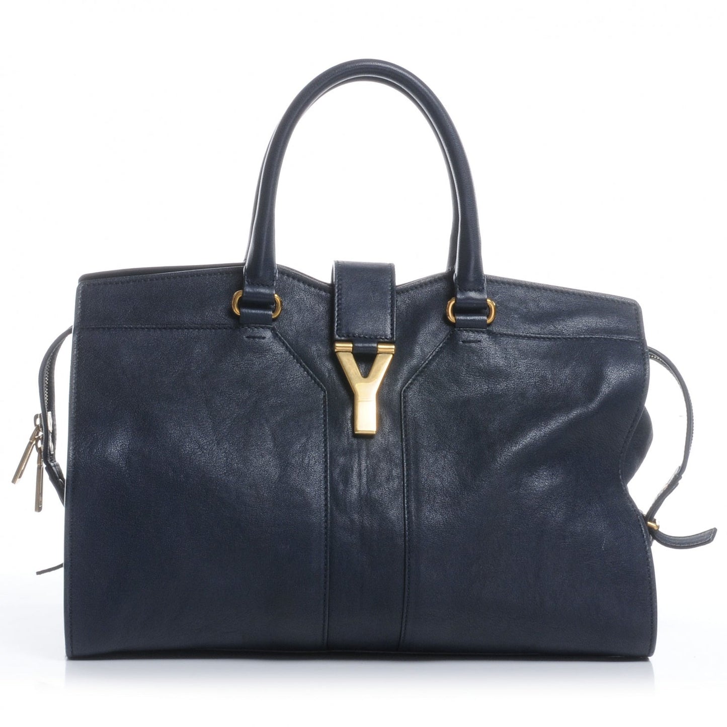 YSL LEATHER MEDIUM Y CABAS CHYC TOTE BAG