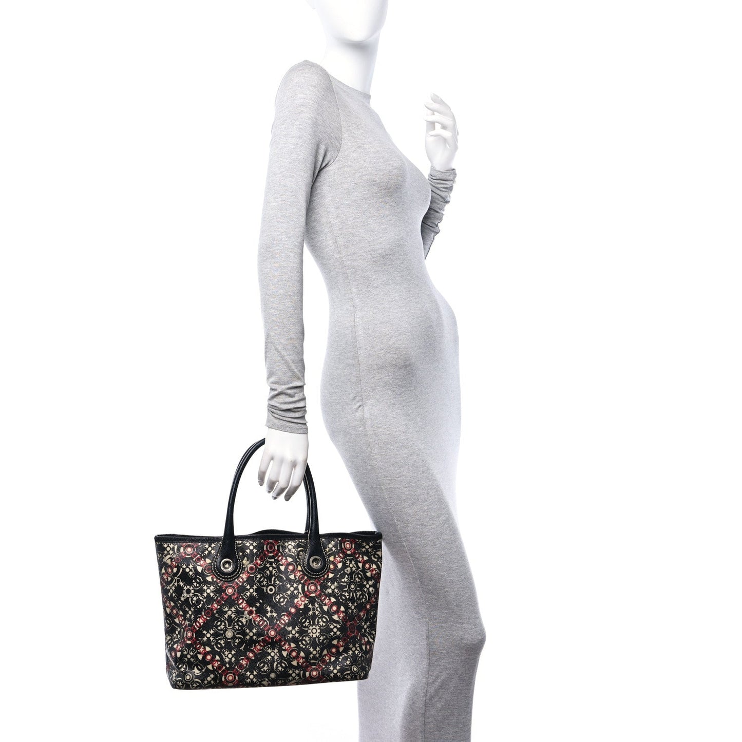 CHANEL COATED CANVAS COCO SMALL TOTE BAG