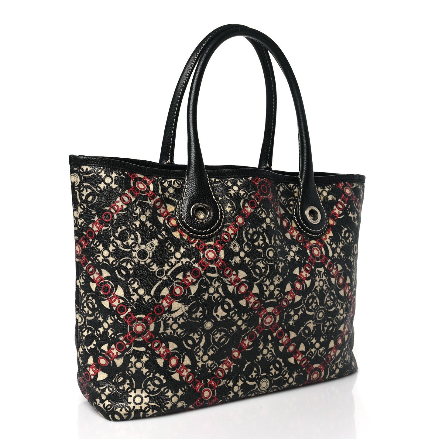 CHANEL COATED CANVAS COCO SMALL TOTE BAG