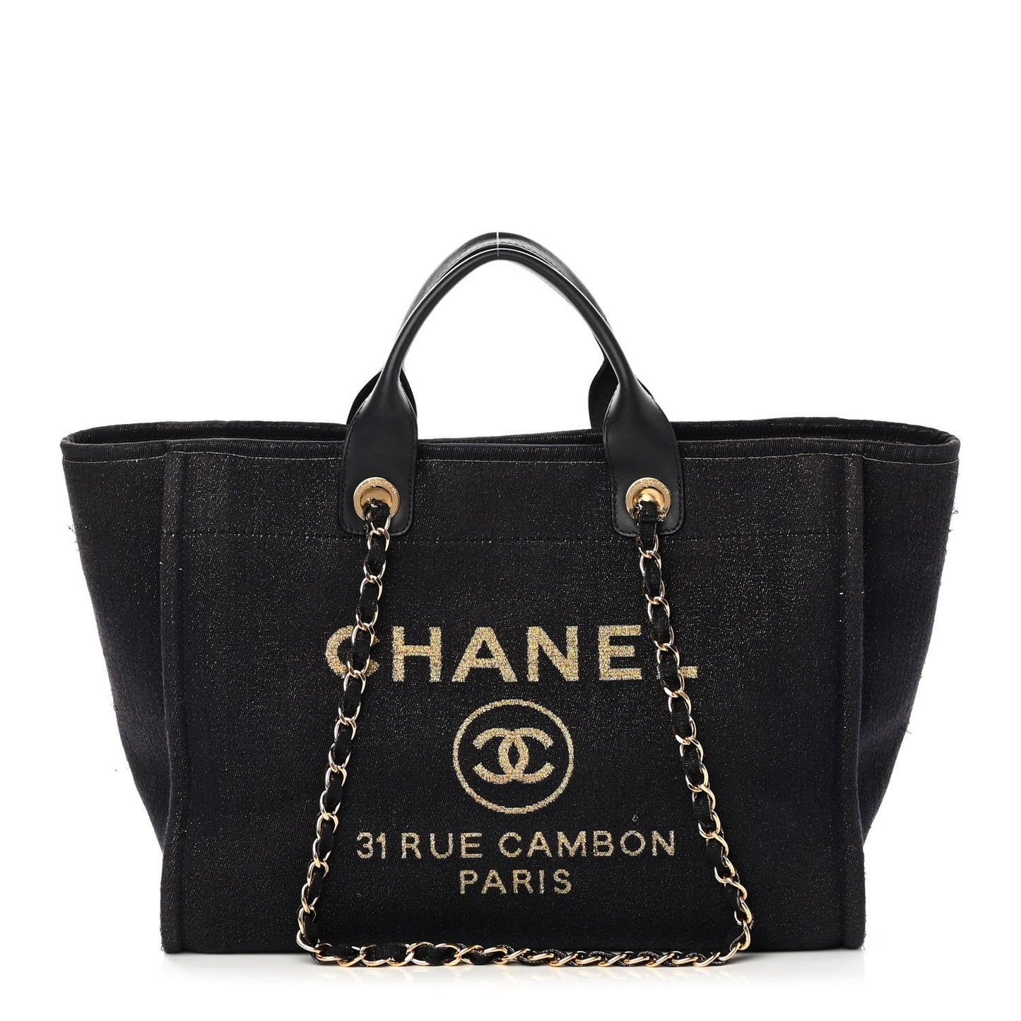 CHANEL LUREX CANVAS MEDIUM DEAUVILLE TOTE
