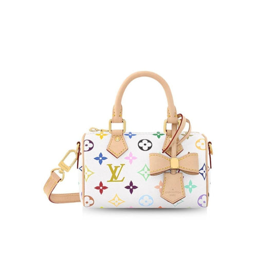 Louis Vuitton LV x TM Nano Speedy Multicolore Blanc Bag For Women 16cm/6.3in – M13391