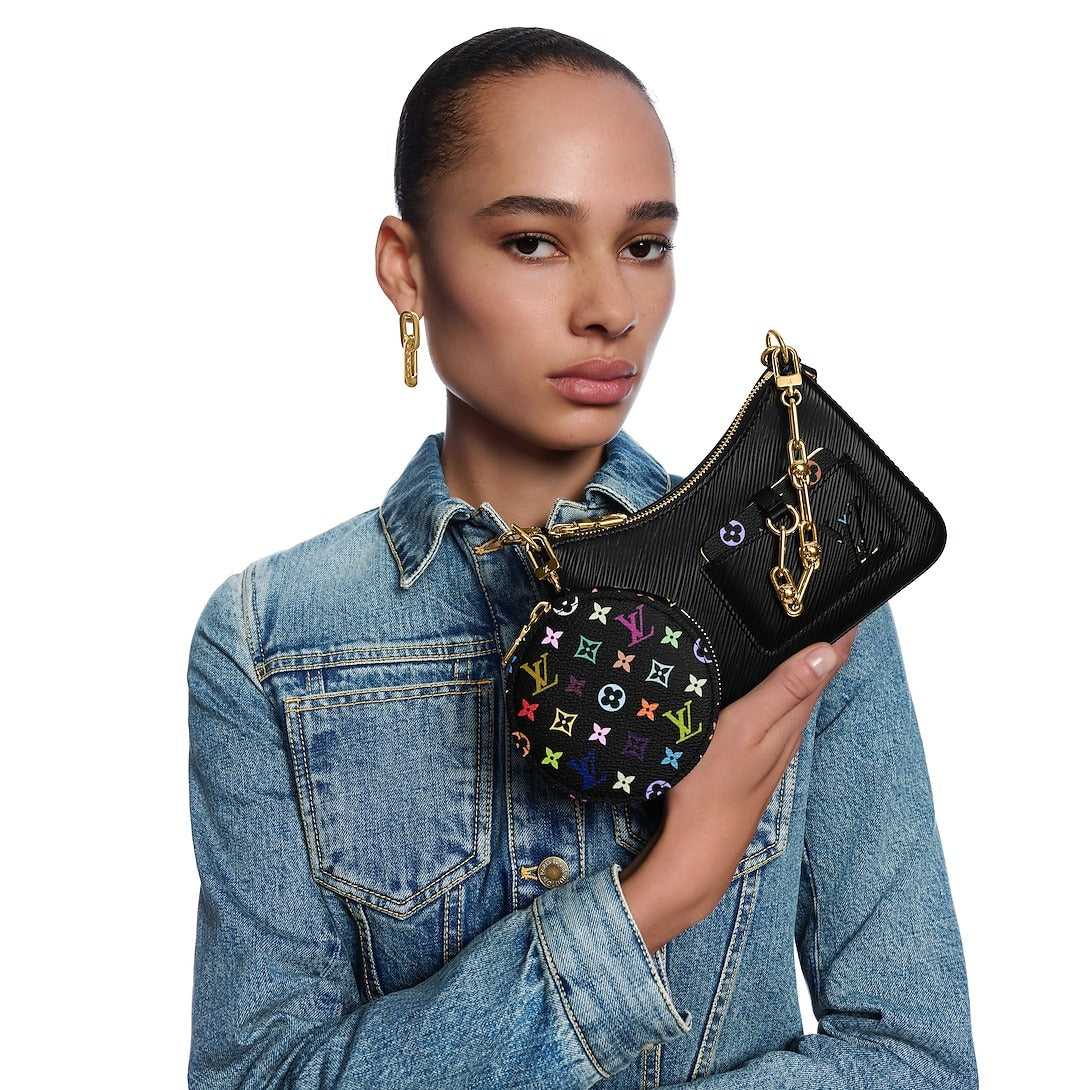 Louis Vuitton LV x TM Marellini Handbag Multicolore Noir For Women 7.5in/19cm M13099