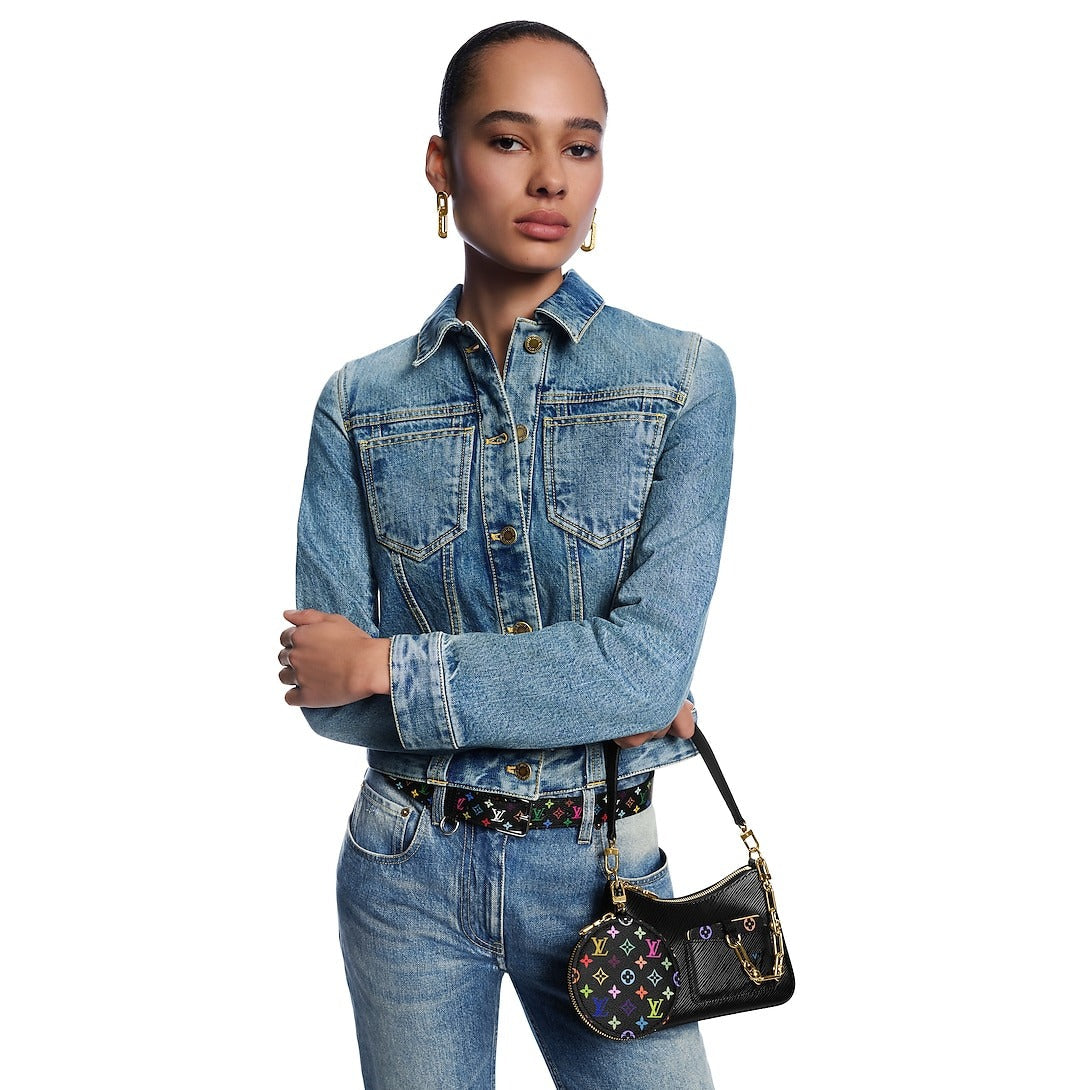 Louis Vuitton LV x TM Marellini Handbag Multicolore Noir For Women 7.5in/19cm M13099