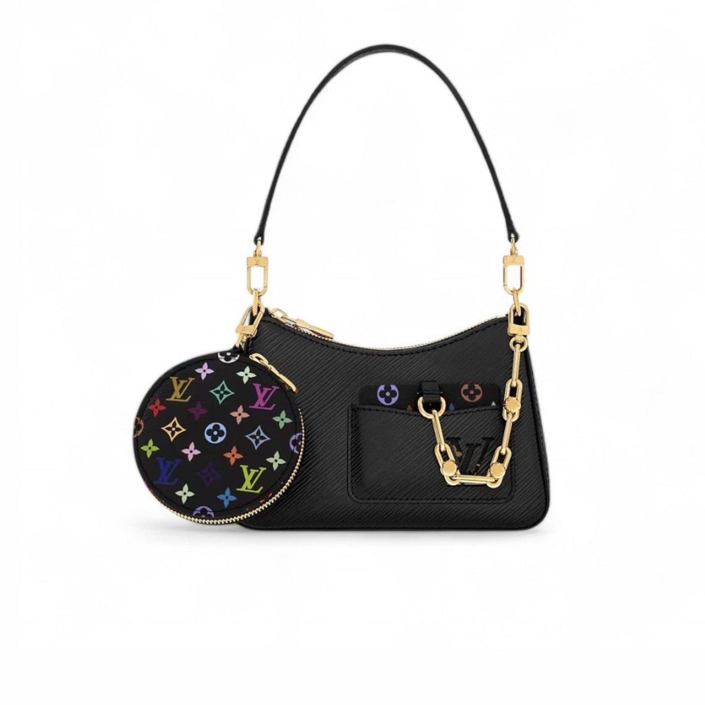 Louis Vuitton LV x TM Marellini Handbag Multicolore Noir For Women 7.5in/19cm M13099