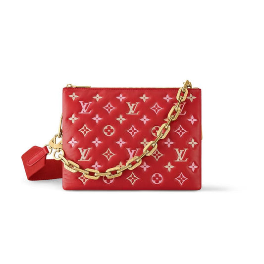 Louis Vuitton Coussin PM Red Bag For Women M22397- 10.2 Inches / 25.9 Cm
