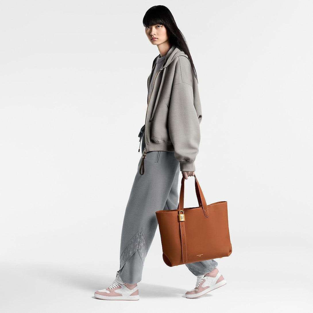 Louis Vuitton Low Key Cabas MM Bag Cognac Brown For Women 18.5in/47cm M25342