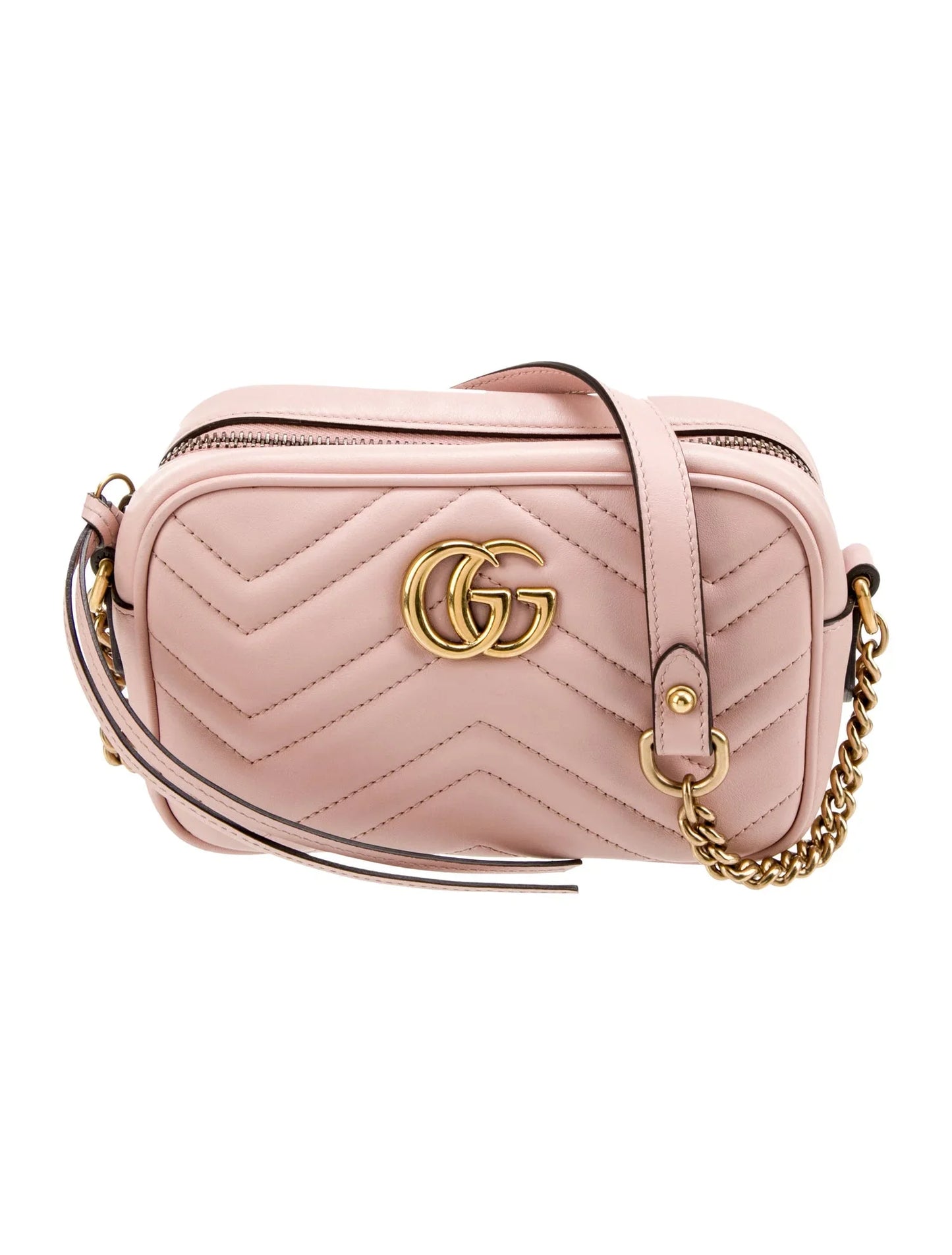 GUCCI GG MARMONT CALFSKIN LEATHER MINI CROSSBODY BAG