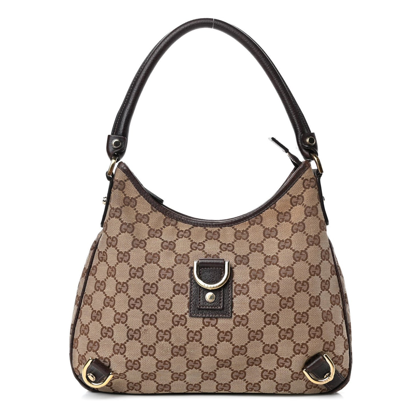 GUCCI MONOGRAM SMALL ABBEY D RING HOBO BAG