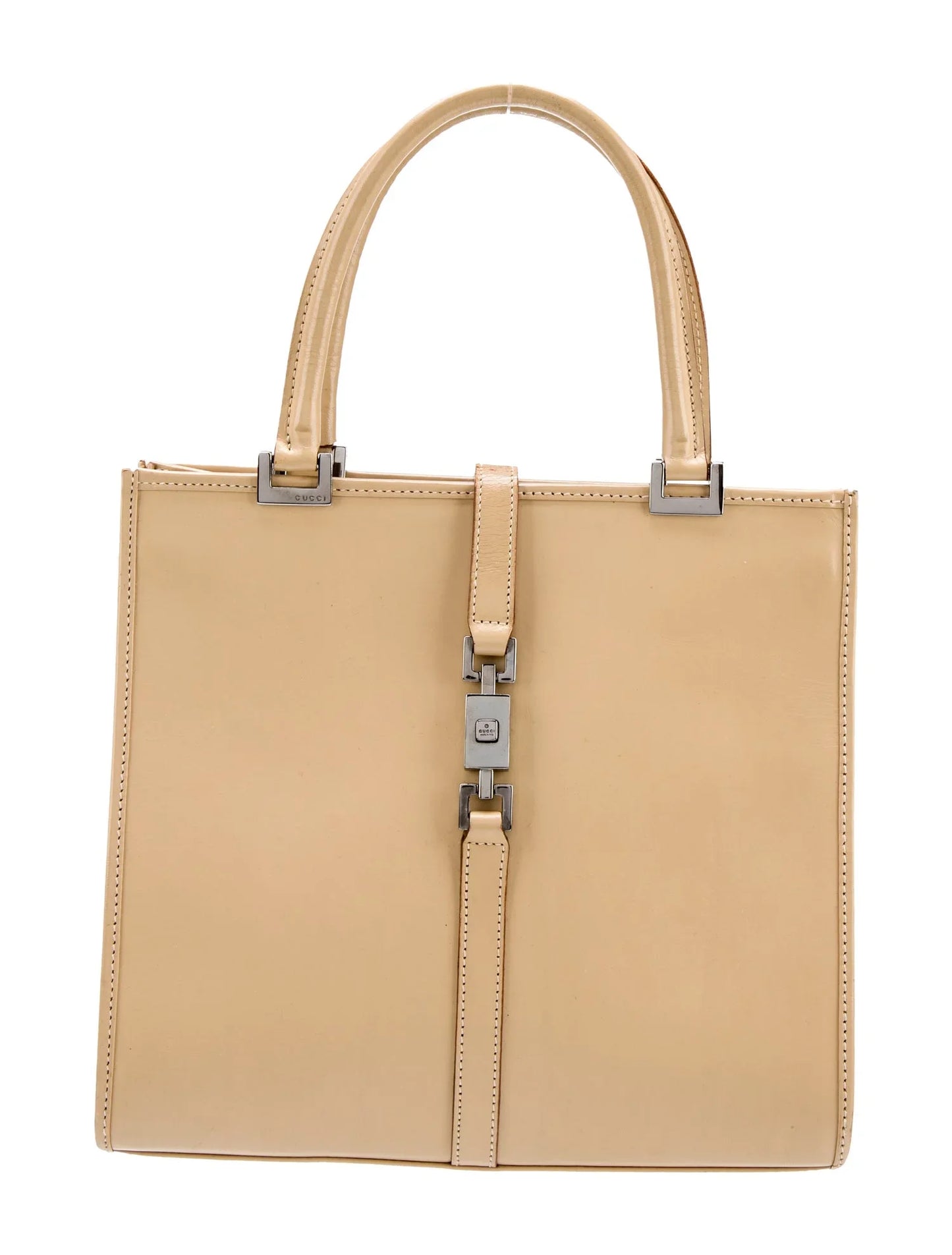 GUCCI PISTON LOCK JACKIE VINTAGE CALFSKIN TOTE BAG