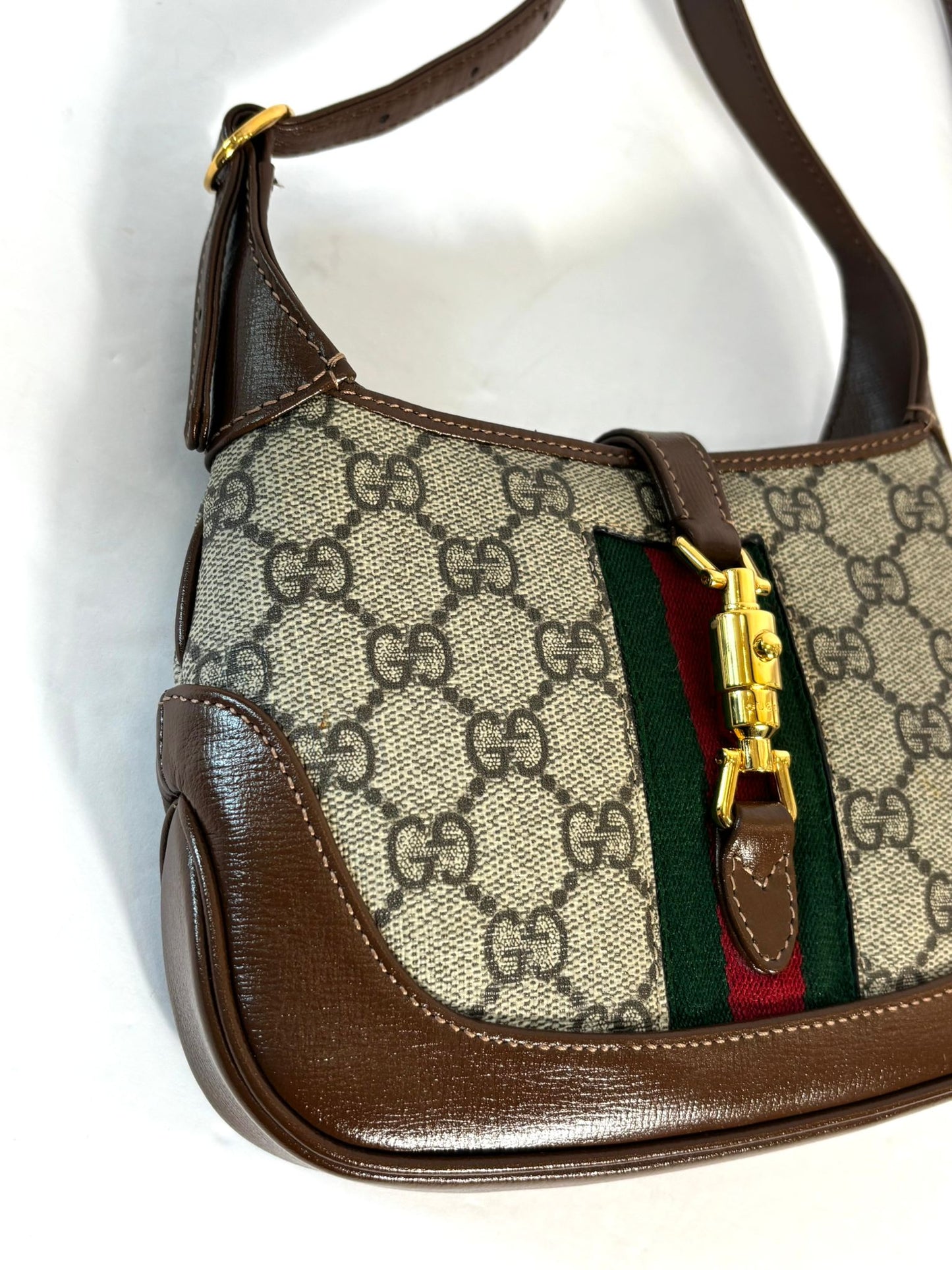 GUCCI GG SUPREME MONOGRAM MINI JACKIE 1961 HOBO BAG