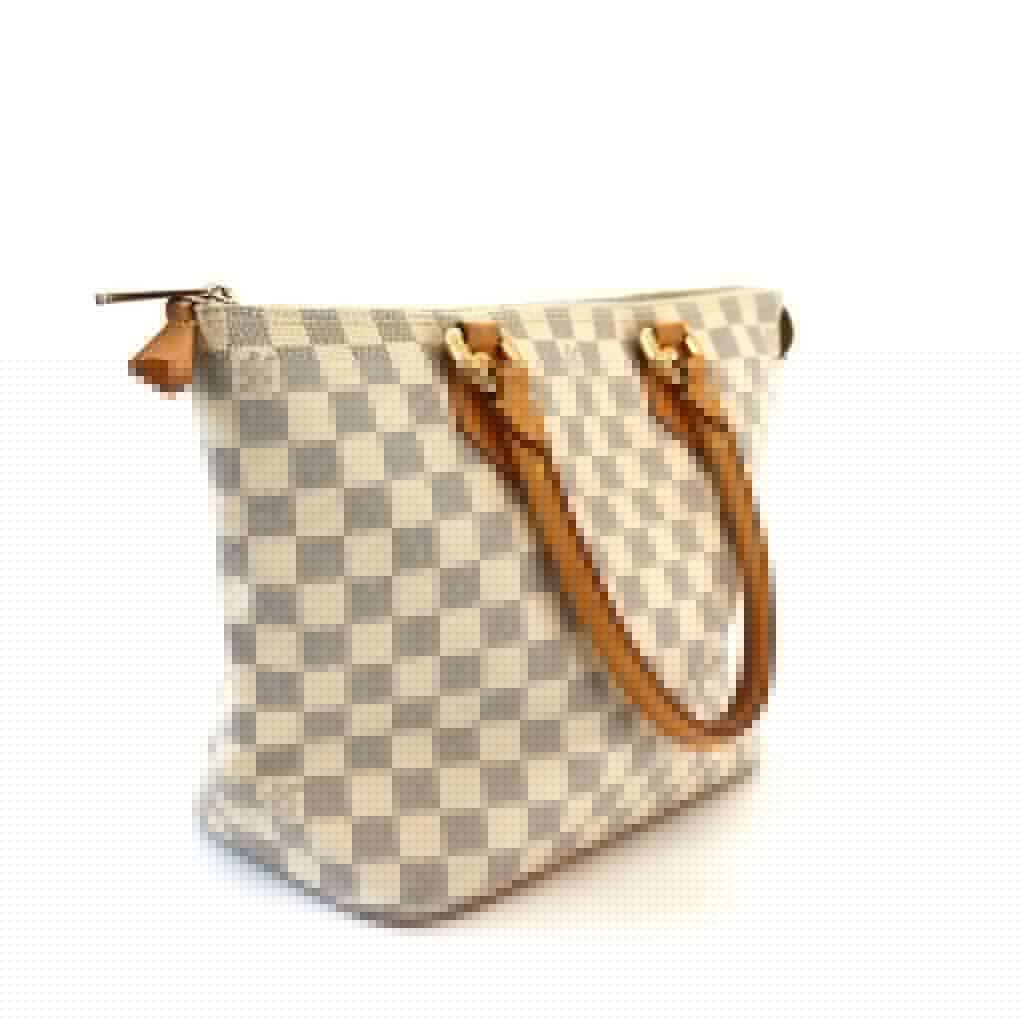 Louis Vuitton Saleya PM White Damier Azur Canvas Handbag