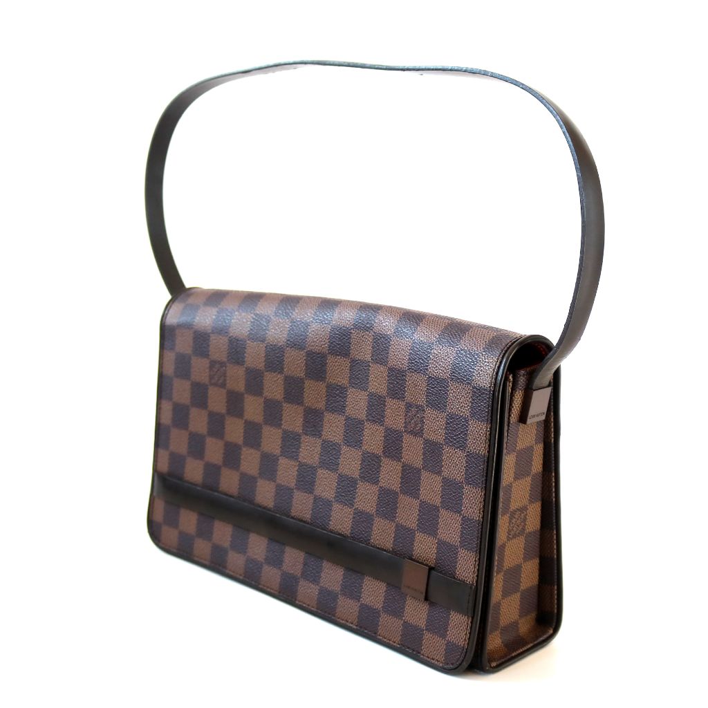 Louis Vuitton Tribeca Long Damier Ebene Canvas Shoulder Bag