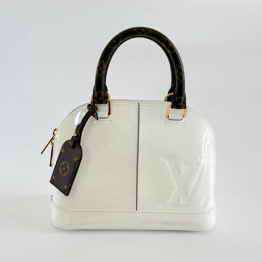 Louis Vuitton Vernis White Alma BB Bag