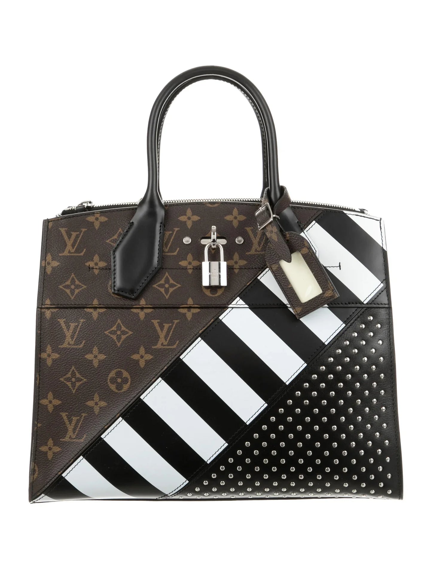 LOUIS VUITTON CALFSKIN MONOGRAM CITY STEAMER STUD MM MINI HANDBAG