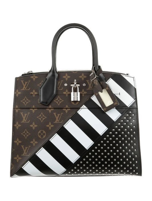 LOUIS VUITTON CALFSKIN MONOGRAM CITY STEAMER STUD MM MINI HANDBAG