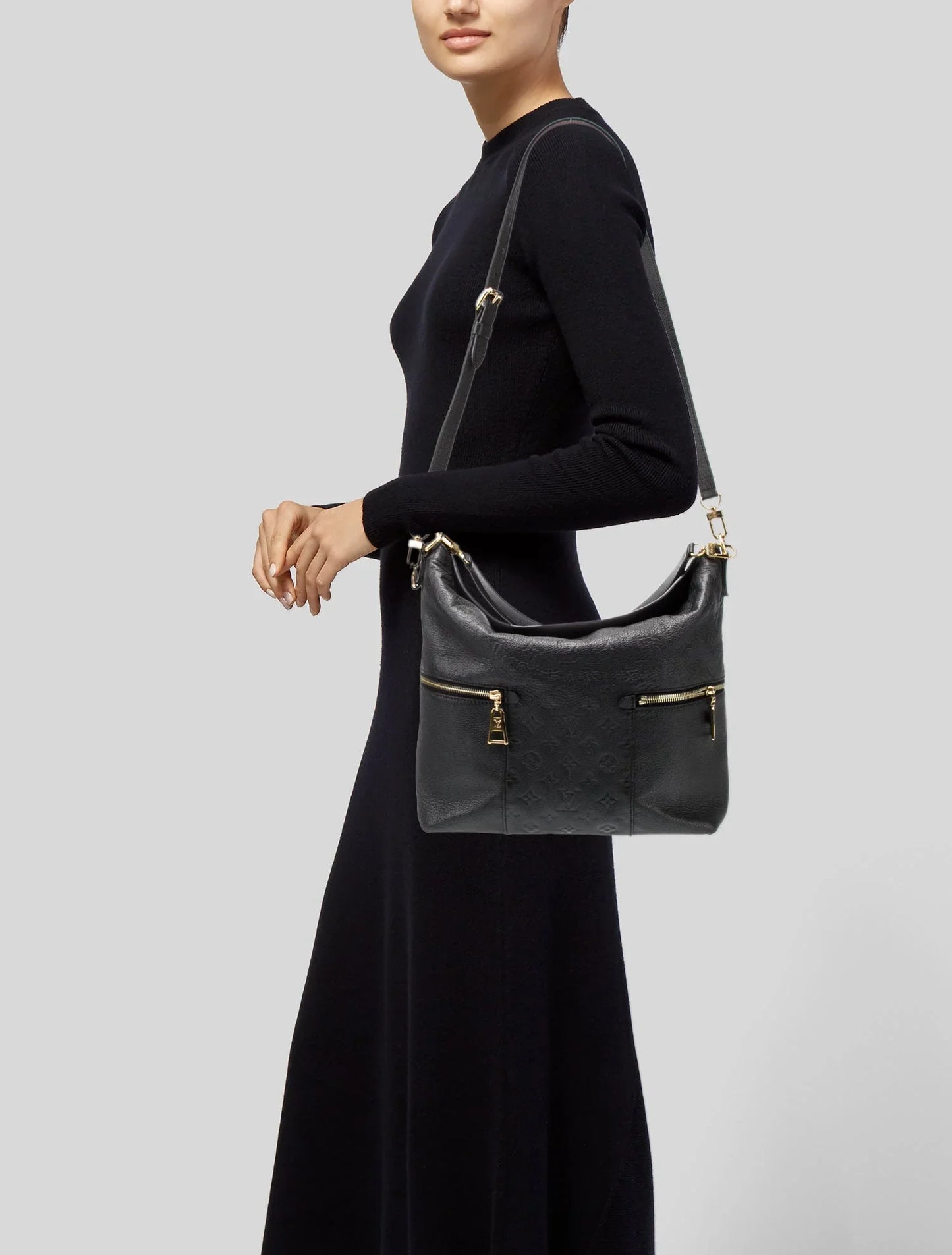 LOUIS VUITTON LV MONOGRAM EMPERINTE LEATHER MELIE SHOULDER BAG