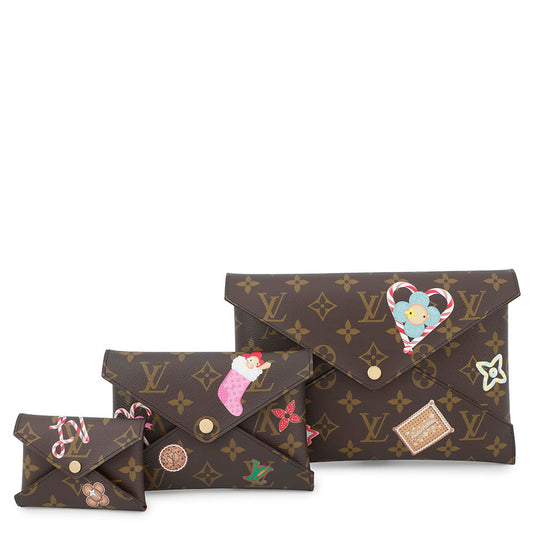 LOUIS VUITTON Kirigami Christmas Limited Edition Pochette RedM12203 Monogram
