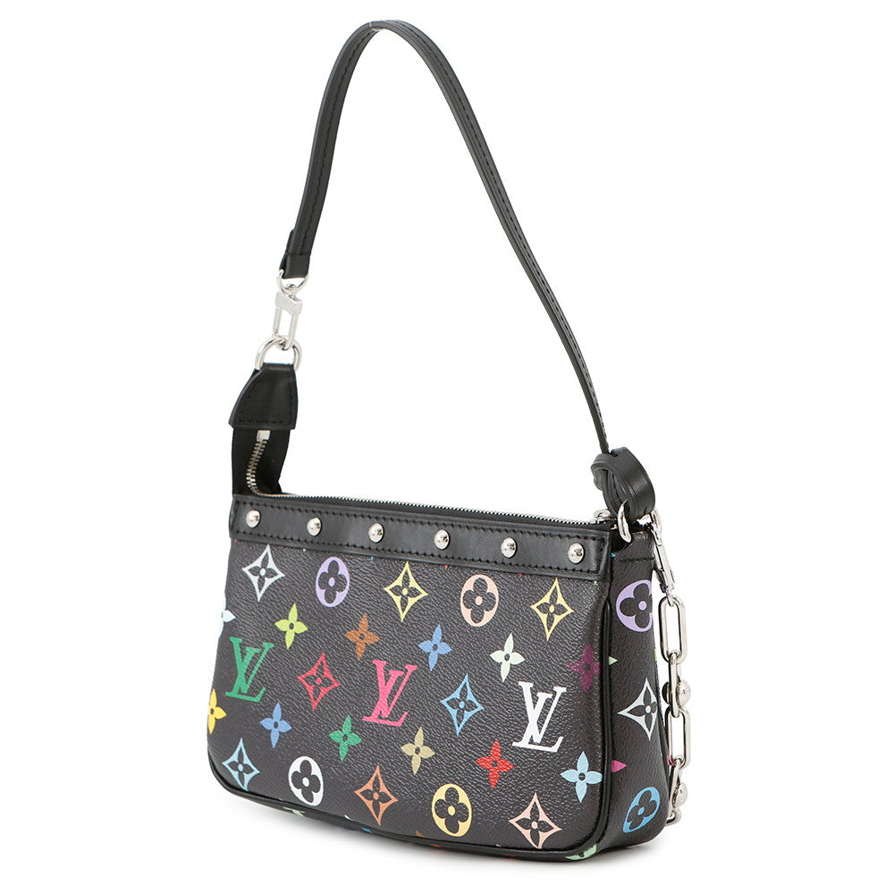 LOUIS VUITTON Pochette Accessoires NoirM13663 Monogram・Multicolor