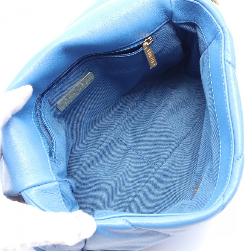 Chanel 19 Matelasse Lambskin Light Blue Chain Shoulder Bag 2WAY