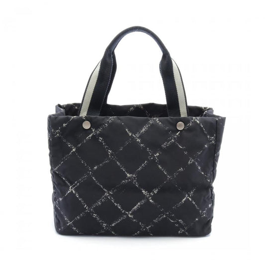 Chanel Old Travel Line Black Nylon Tote Bag