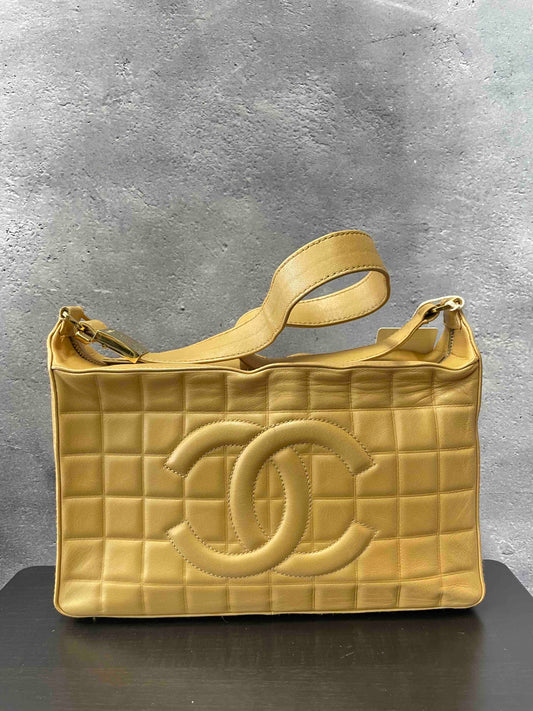 Chanel Cambon CC Shoulder Bag JZ391156400 Beige Leather Shoulder Bag