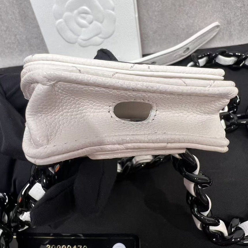 Chanel Belt Bag White Leather Waist Bag