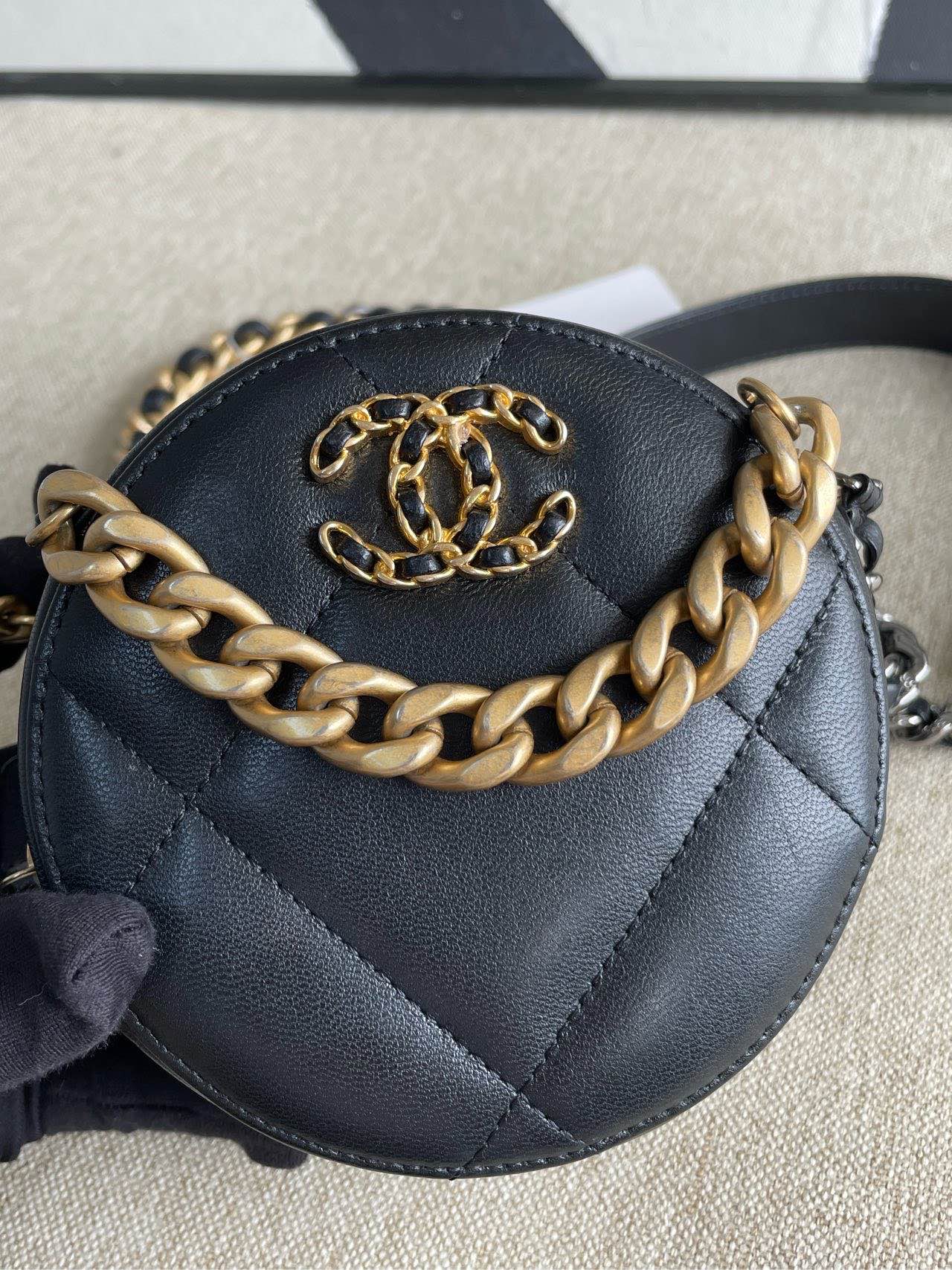 Chanel 19 Bag Black Leather Crossbody Bag 2021 Preloved