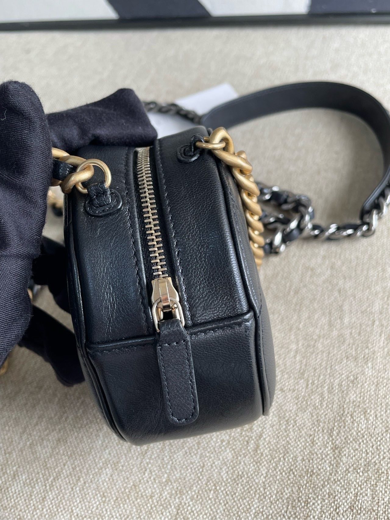Chanel 19 Bag Black Leather Crossbody Bag 2021 Preloved