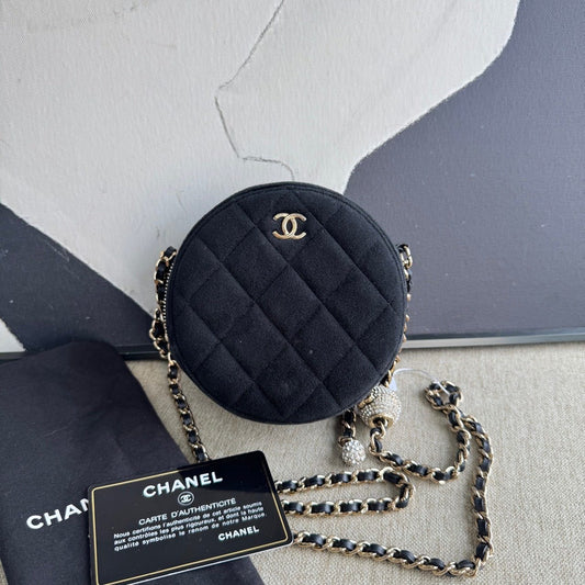 Chanel 19 Bag Black Suede Shoulder Bag