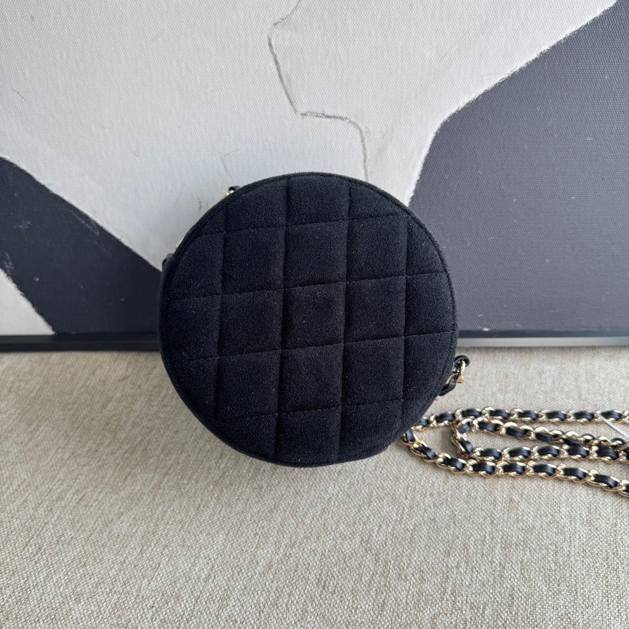 Chanel 19 Bag Black Suede Shoulder Bag