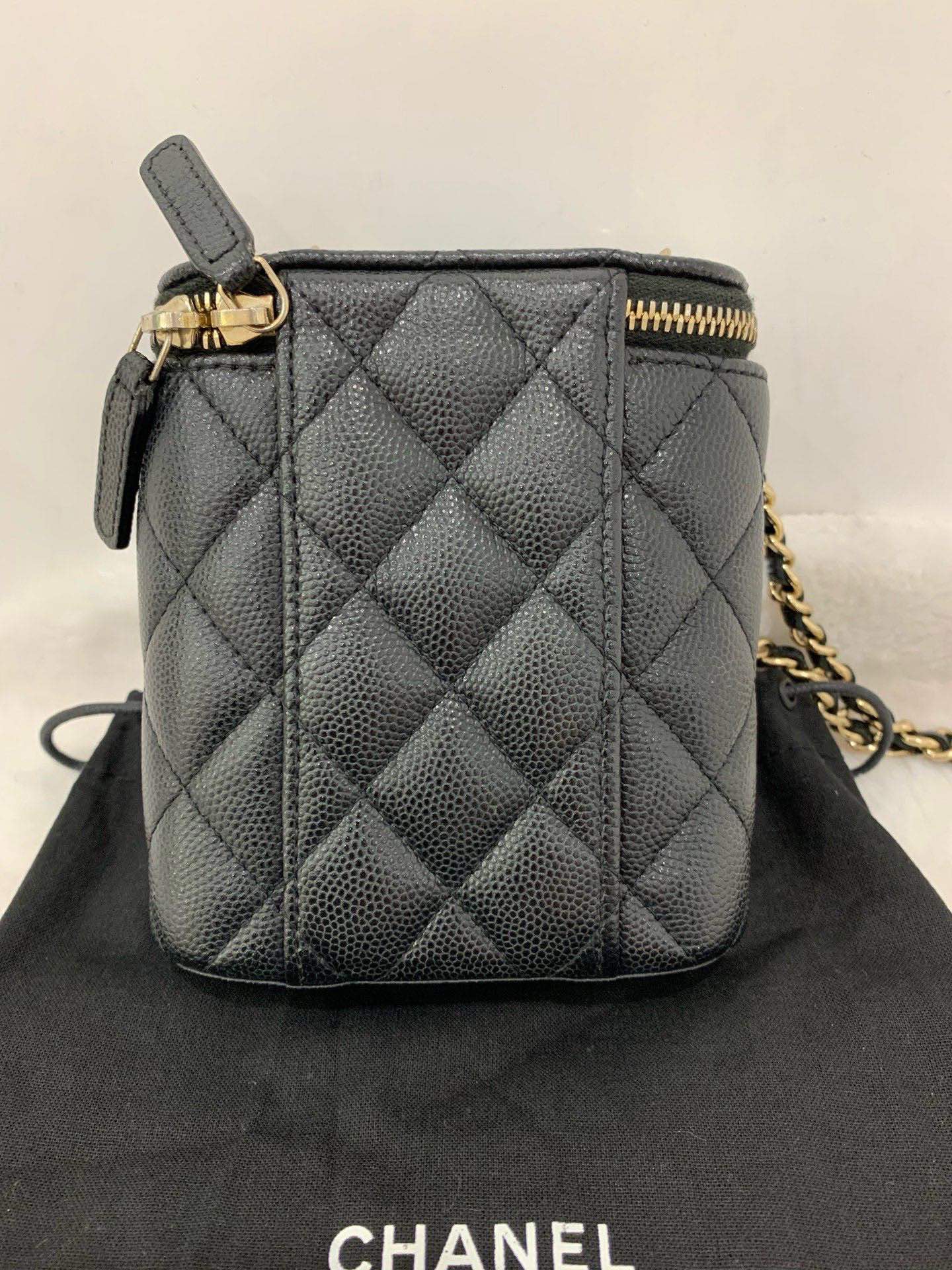 Chanel Black Golden Mini Crossbody Bag - Preloved Designer Handbag