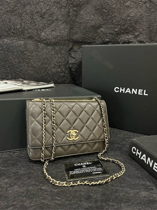 Chanel Brown Trendy CC Chain Wallet on Chain 19cm×12cm