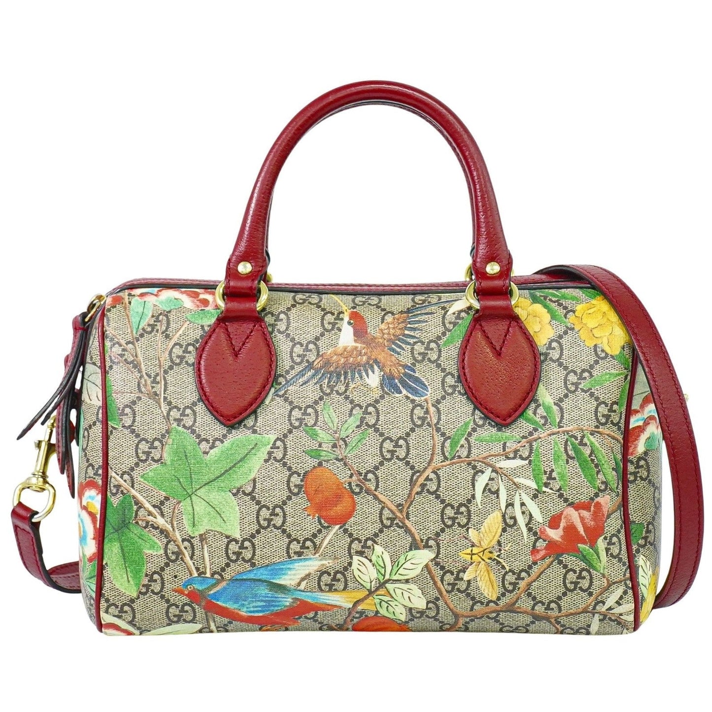 Gucci Convertible Boston Bag Tian Print Gg Coated Canvas Multicolour Canvas Handbag